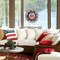 Patriotic 18-Inch Red, White, and Blue Berry Wreath with Americana Flag for 4th of July, Memorial Day, and Veterans Day